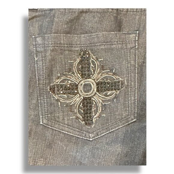 Women’s 12T / Juniors 13T Seductions FD Dark Wash Mid Rise y2k Jeans - Picture 3 of 9